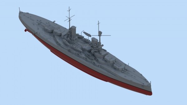 ICM S014 WWI German Battleship König (Full Hull OR Waterline) 1/700