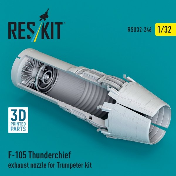 RESKIT RSU32-0246 F-105 Thunderchief exhaust nozzle for Trumpeter kit (3D Printed) (1/32)