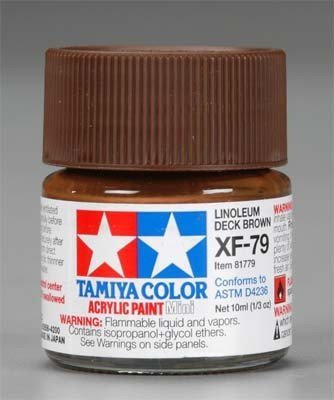 Tamiya XF79 Linoleum Deck Brown (81779) Acrylic paint 10ml