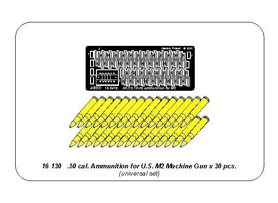 Aber 16130 .50 cal. Ammunition for U.S. M2 Machine Gun 1/16