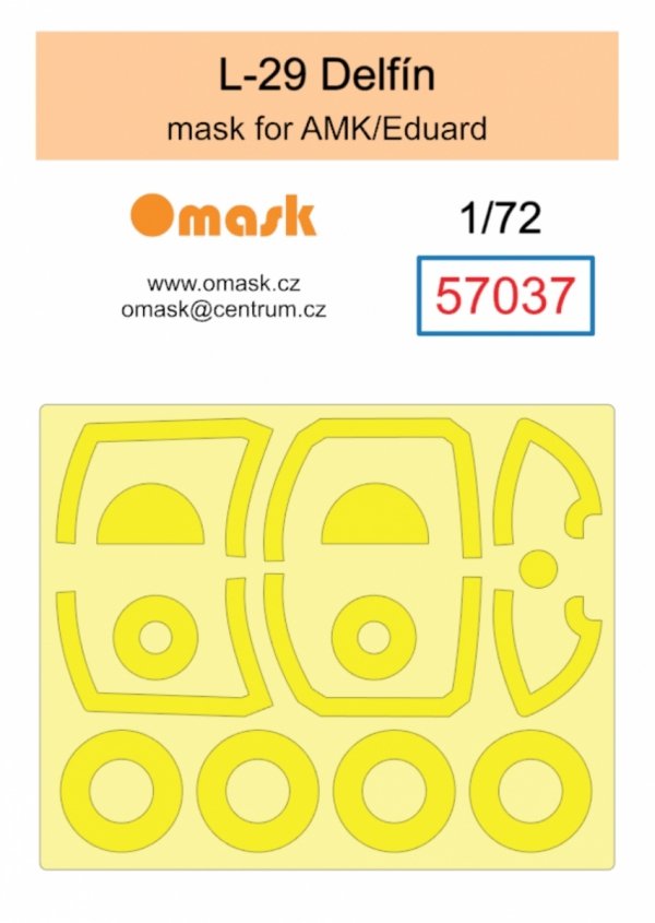 Omask 57037 L-29 Delfin mask (for AMK / Eduard) 1/72