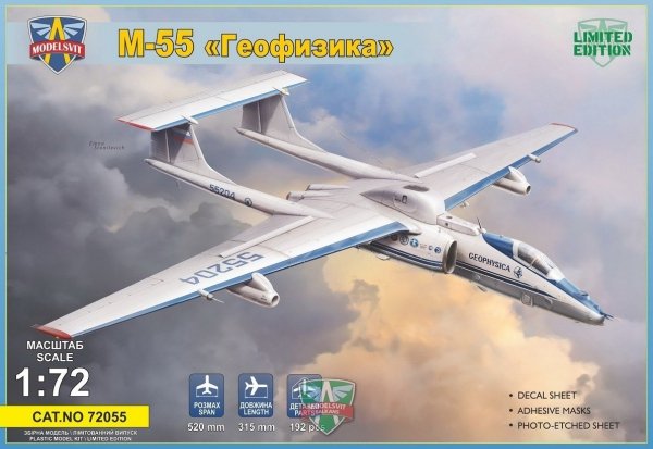 Modelsvit 72055 M-55 &quot;Geophysica&quot; research aircraft 1/72