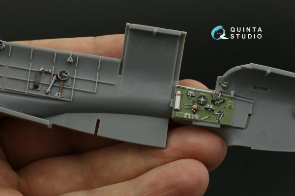 Quinta Studio QD48423 Fairey Fulmar Mk.I 3D-Printed &amp; coloured Interior on decal paper (Trumpeter) 1/48