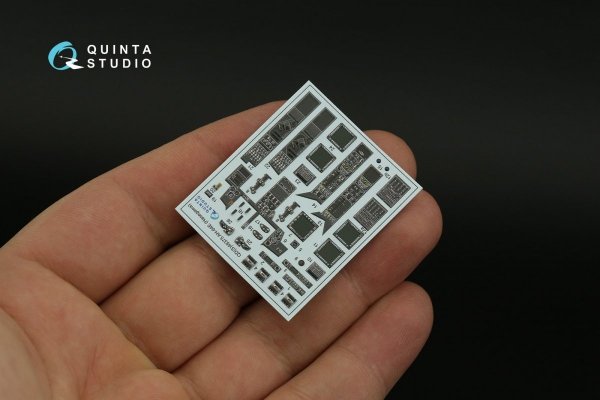 Quinta Studio QDS-48375 AH-64E 3D-Printed &amp; coloured Interior on decal paper (Hasegawa) (Small version) 1/48