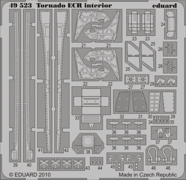 Eduard 49523 Tornado ECR interior S. A. 1/48 HOBBY BOSS