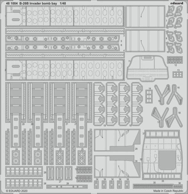 Eduard 481004 B-26B Invader bomb bay for ICM 1/48