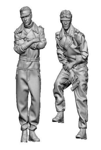 Glowel Miniatures 35027 German tank crew relaxed poses 1/35