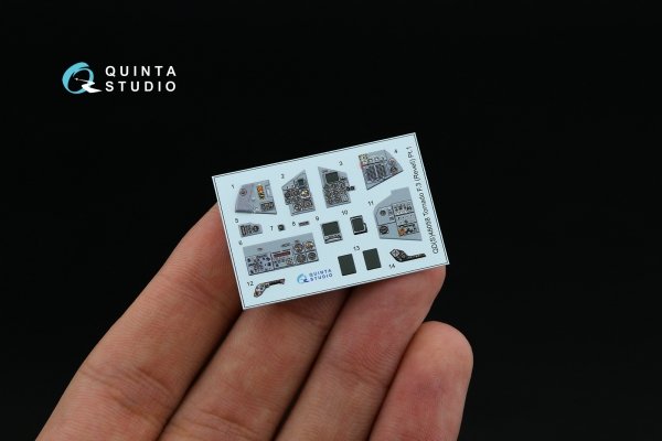 Quinta Studio QD+48058 Tornado F.3 3D-Printed &amp; coloured Interior on decal paper (Revell) (with 3D-printed resin parts) 1/48