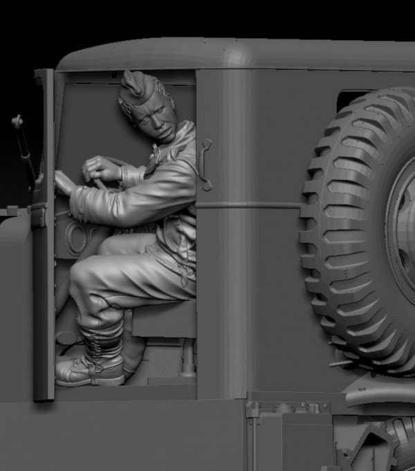 Thunder Model F35010 US Crew WLF Wrecker Series 1-4 with Optional French Heads 1/35