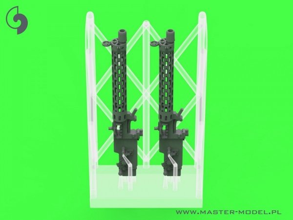 Master AM-72-169 Niemiecki km z okresu I w.św. Spandau LMG 08/15 (2 szt.) - z KRÓTKĄ rączką przeładowania - wydruki 3D i mosiężne lufy 1/72