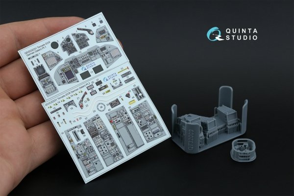 Quinta Studio QDS+32231 Tornado ECR German 3D-Printed &amp; coloured Interior on decal paper (Italeri) (Small version) (with 3D-printed resin parts) 1/32