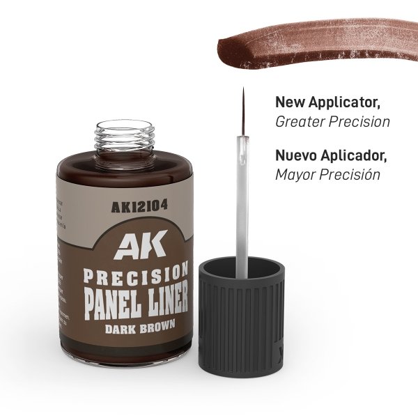 AK Interactive AK12104 DARK BROWN - PRECISION PANEL LINER 30ml