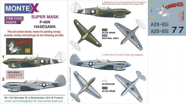 Montex K32279 P-40N 1/32