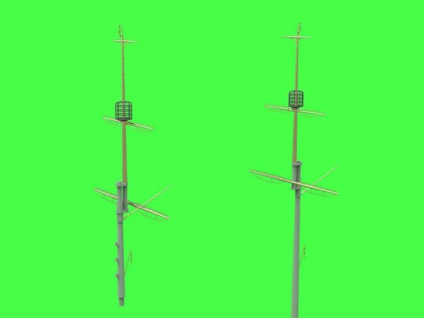 Master SM-350-117 SMS Viribus Unitis - masts, yards and other turned and resin parts set (for Trumpeter kit) 1/350