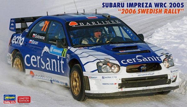 Hasegawa 20707 Subaru Impreza WRC 2005 2006 Swedish Rally 1/24