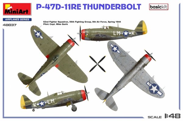 MiniArt 48037 P-47D-11RE Thunderbolt. Basic Kit 1/48
