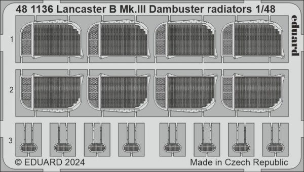 Eduard 481136 Lancaster B Mk. III Dambuster radiators HONG KONG MODELS 1/48