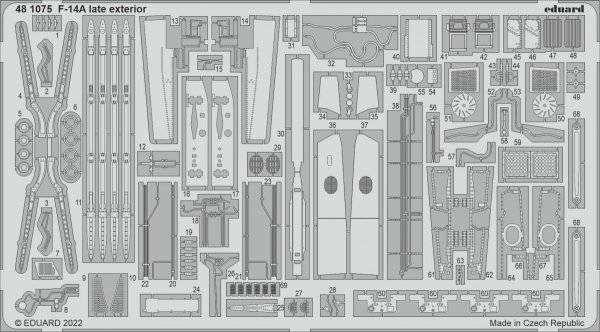 Eduard 481075 F-14A late exterior TAMIYA 1/48