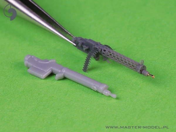 Master AM-72-169 Niemiecki km z okresu I w.św. Spandau LMG 08/15 (2 szt.) - z KRÓTKĄ rączką przeładowania - wydruki 3D i mosiężne lufy 1/72