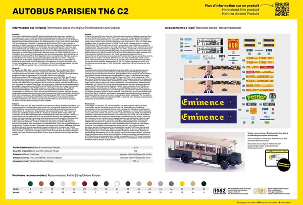 Heller 56789 STARTER KIT Autobus Parisien TN6 C2 1/24
