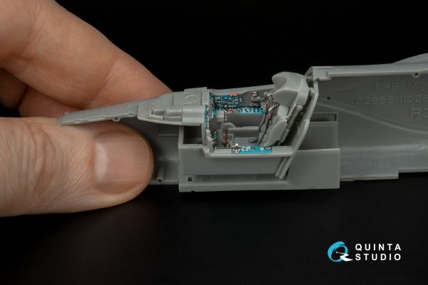 Quinta Studio QD48456 MiG-23M/MiG-23MF 3D-Printed &amp; coloured Interior on decal paper (Trumpeter) 1/48