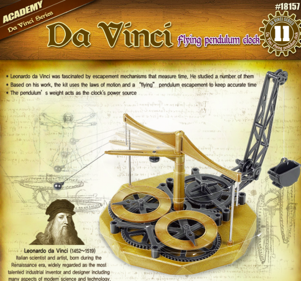 Academy 18157 da Vinci Flying Pendulum Clock