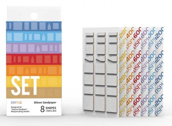 DSPIAE SS-ESS Silicon Sandpaper Set #180 - #1200 Grit