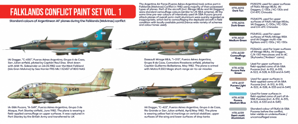 Hataka HTK-AS27 Falklands Conflict paint set vol. 1 (8x17ml)