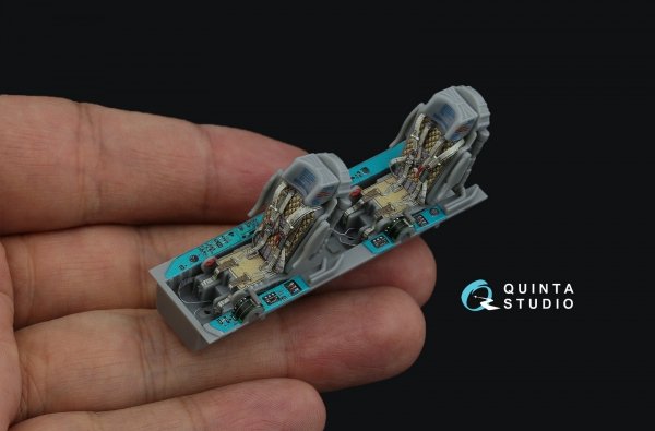 Quinta Studio QD48447 MiG-21UM 3D-Printed coloured Interior on decal paper (Trumpeter) 1/48