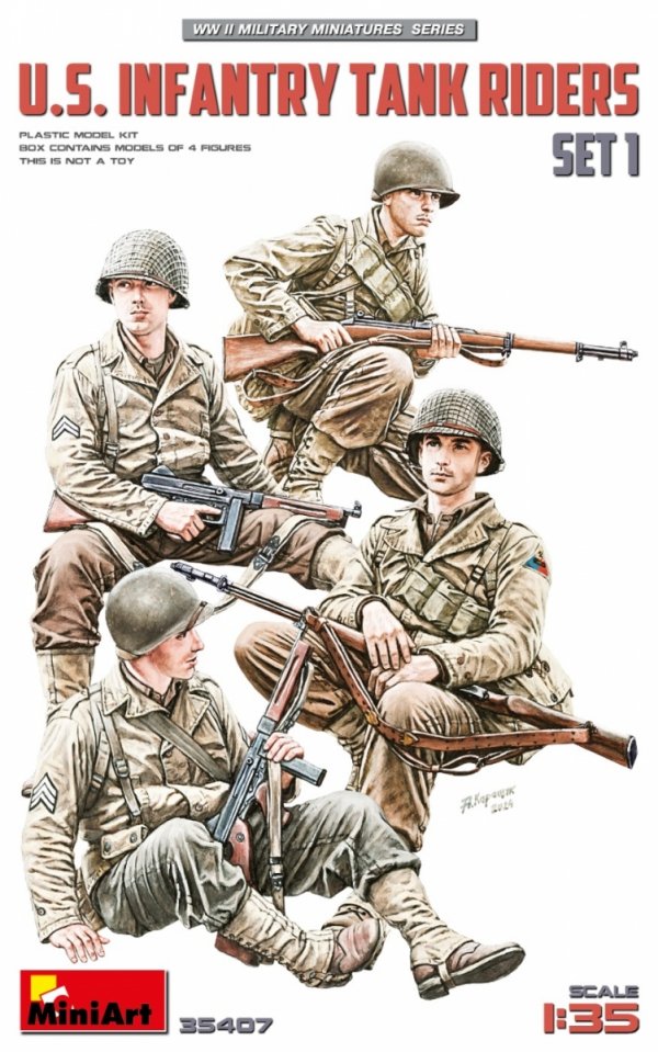 MiniArt 35407 U.S. Infantry Tank Riders. Set 1 1/35
