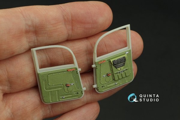 Quinta Studio QD32216 P-39Q/N Airacobra 3D-Printed coloured Interior on decal paper (KittyHawk) 1/32