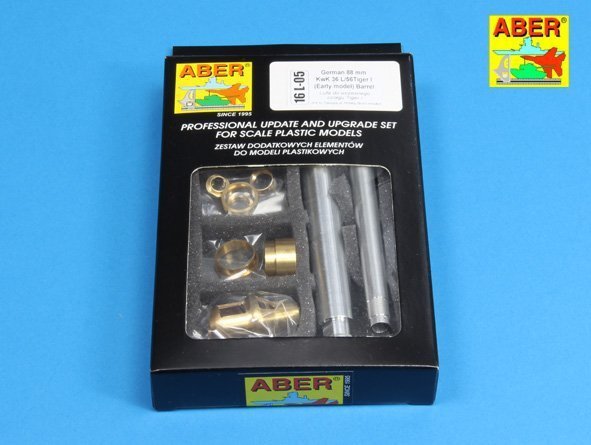 Aber 16L-05 Lufa 88 mm KwK 36 L/56 do czołgu Tiger I z wczesnej produkcji / German 88 mm KwK 36 L/56 Tiger I Early Barrel 1/16