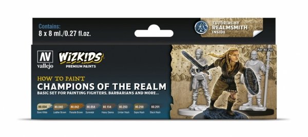 Vallejo 80250 Wizkids Champions of the Realm Set 8x8ml