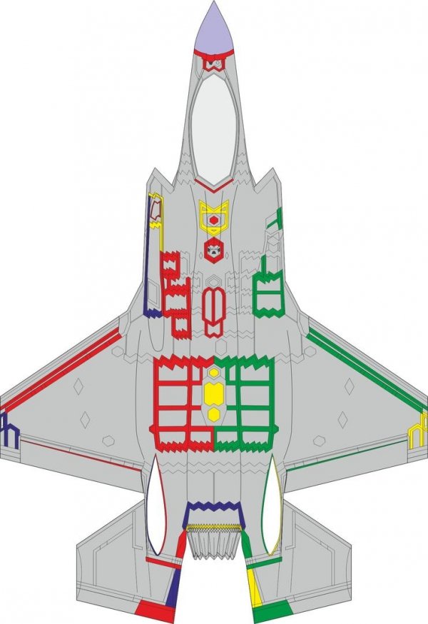 Eduard CX654 F-35A RAM panels early Tamiya 1/72