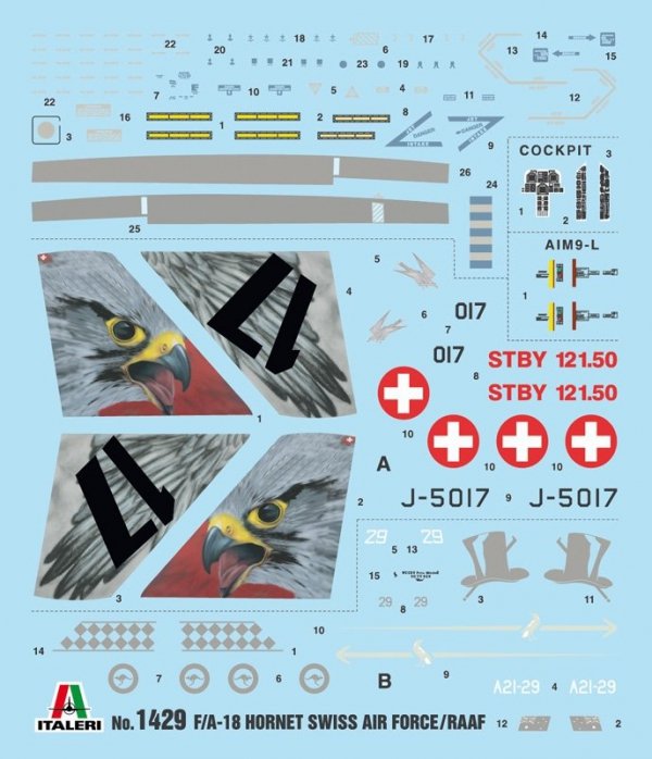 Italeri 1429 F/A-18 HORNET Swiss Air Force - Royal Australian Air Force 1/72