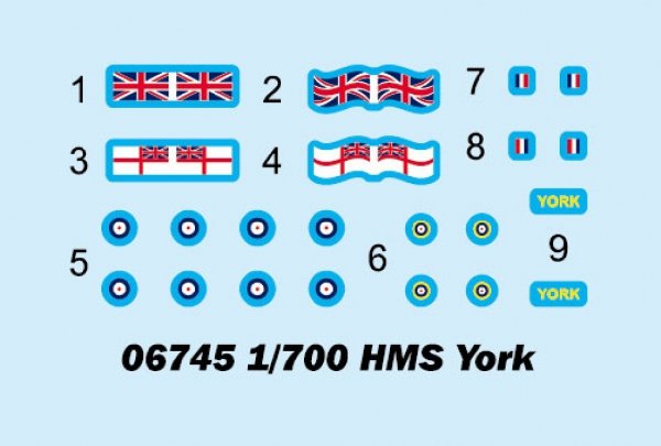 Trumpeter 06745 HMS York 1/700