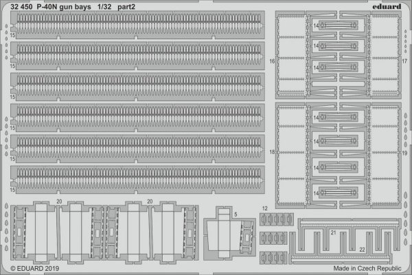 Eduard 32450 P-40N gun bays 1/32 TRUMPETER