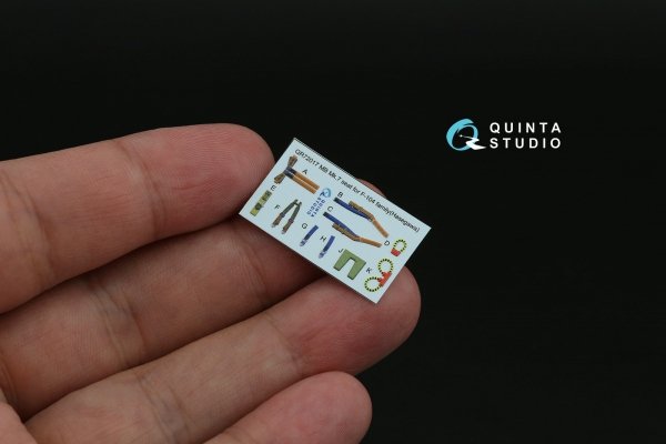 Quinta Studio QD72101 F-104S 3D-Printed &amp; coloured Interior on decal paper (Hasegawa) 1/72