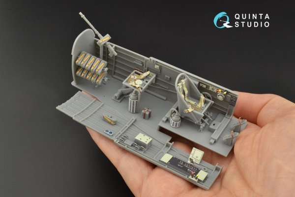 Quinta Studio QD32091 Ju 87A 3D-Printed &amp; coloured Interior on decal paper (Trumpeter) 1/32
