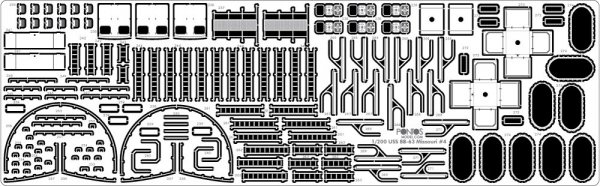 Pontos 23002F1 USS BB-63 Missouri 1945 Detail Up Set (Teak tone stained wooden deck) (1:200)