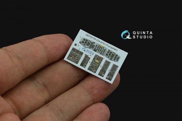 Quinta Studio QD72174 CH-47A 3D-Printed coloured Interior on decal paper (Trumpeter) 1/72