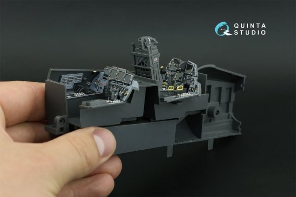 Quinta Studio QD32119 F-15E 3D-Printed &amp; coloured Interior on decal paper ( Tamiya ) 1/32