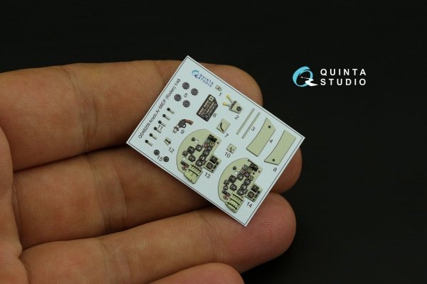 Quinta Studio QD48209 Arado Ar 68 E/F 3D-Printed &amp; coloured Interior on decal paper (Roden) 1/48