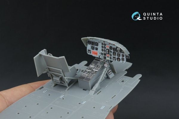 Quinta Studio QDS-35158 UH-1B 3D-Printed &amp; coloured Interior on decal paper (Trumpeter) (Small version) 1/35