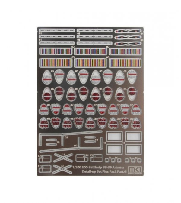 MK1 Design MS-20017 USS BB-39 ARIZONA PLUS PACK 1/200