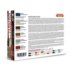 Lifecolor XS13 Acrylic color Set Italian Railways Set 1 6x22ml
