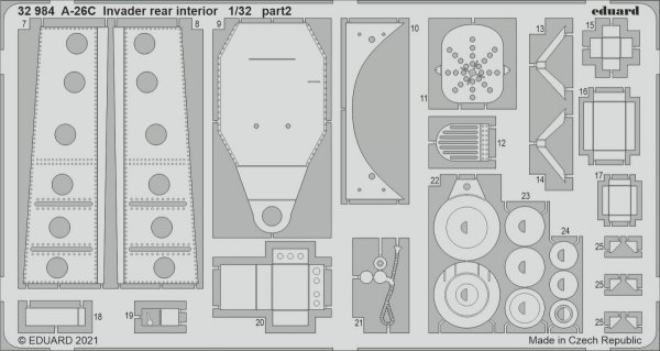 Eduard 32984 A-26C Invader rear interior for HOBBY BOSS 1/32