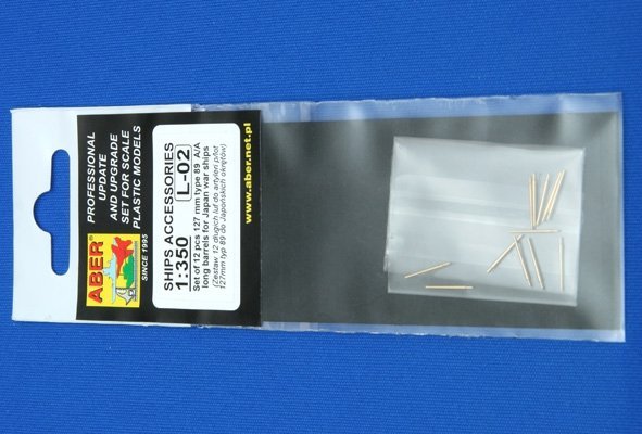 Aber 350L-02 Set of 12 pcs 127mm type 89 A/A long barrels for Japan ships (1:350)