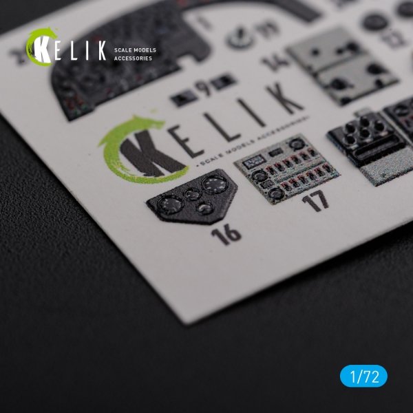 KELIK K72107 KI-21 interior 3D decals for ICM kit 1/72