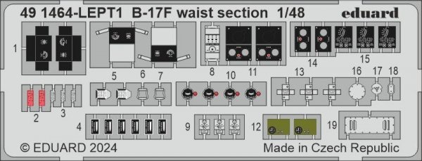 Eduard 491464 B-17F waist section EDUARD 1/48